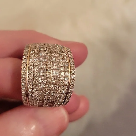 Affinity Diamond Princess & Round Ring 3.00 CTTW 14K Yellow Gold Size 7 - Picture 8 of 8